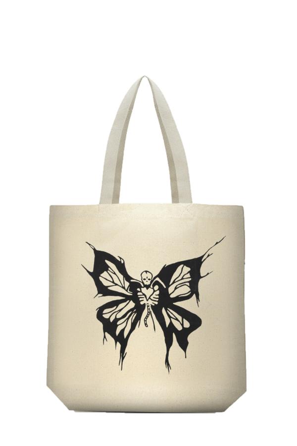 Canvas Butterfly Printed Tote Bag