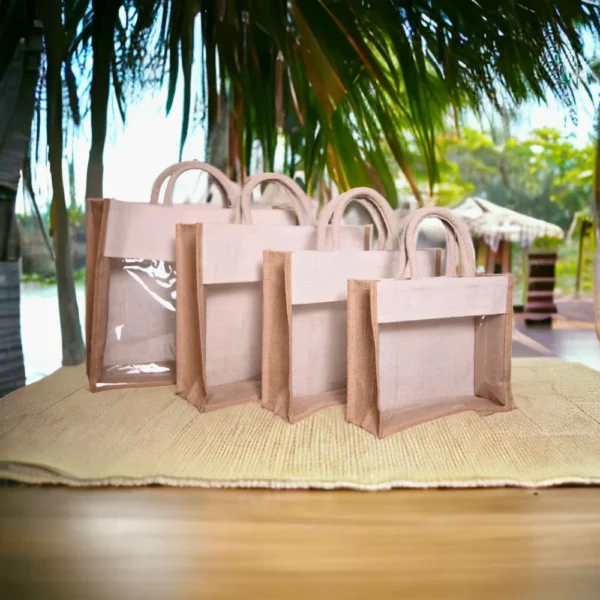 ⁦Pvc Window Jute Bag⁩ - الصورة ⁦2⁩