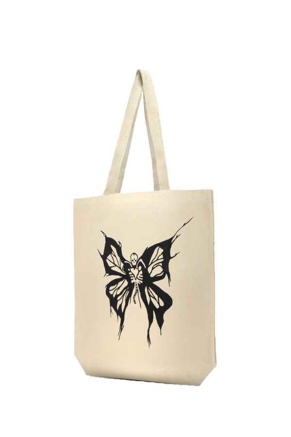 ⁦Canvas Butterfly Printed Tote Bag⁩ - الصورة ⁦4⁩