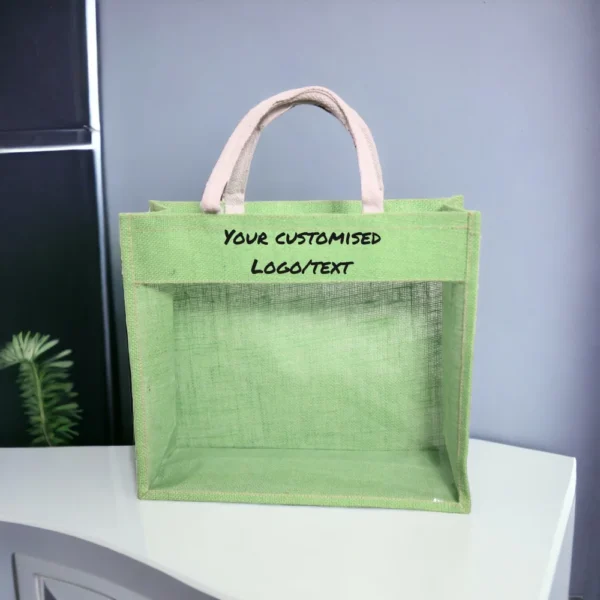 ⁦Pvc Window Jute Bag⁩ - الصورة ⁦3⁩