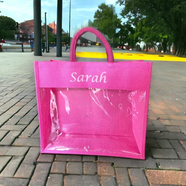 ⁦Pvc Window Jute Bag⁩ - الصورة ⁦2⁩