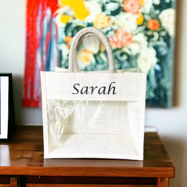⁦Pvc Window Jute Bag⁩ - الصورة ⁦2⁩