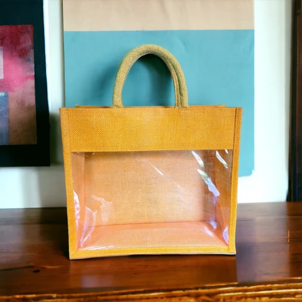⁦Pvc Window Jute Bag⁩ - الصورة ⁦2⁩