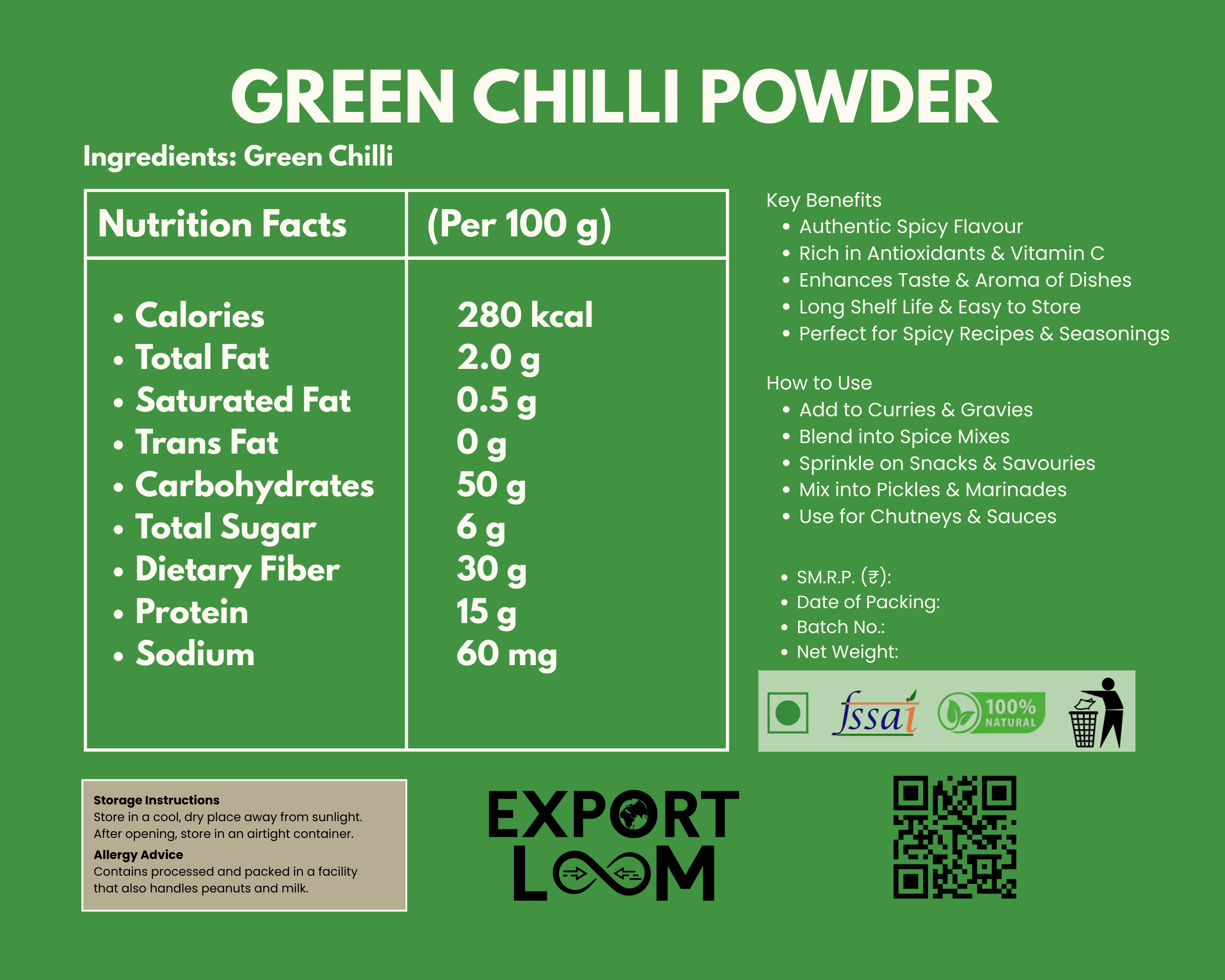 Dehydrated Green Chilli Powder - Image 4